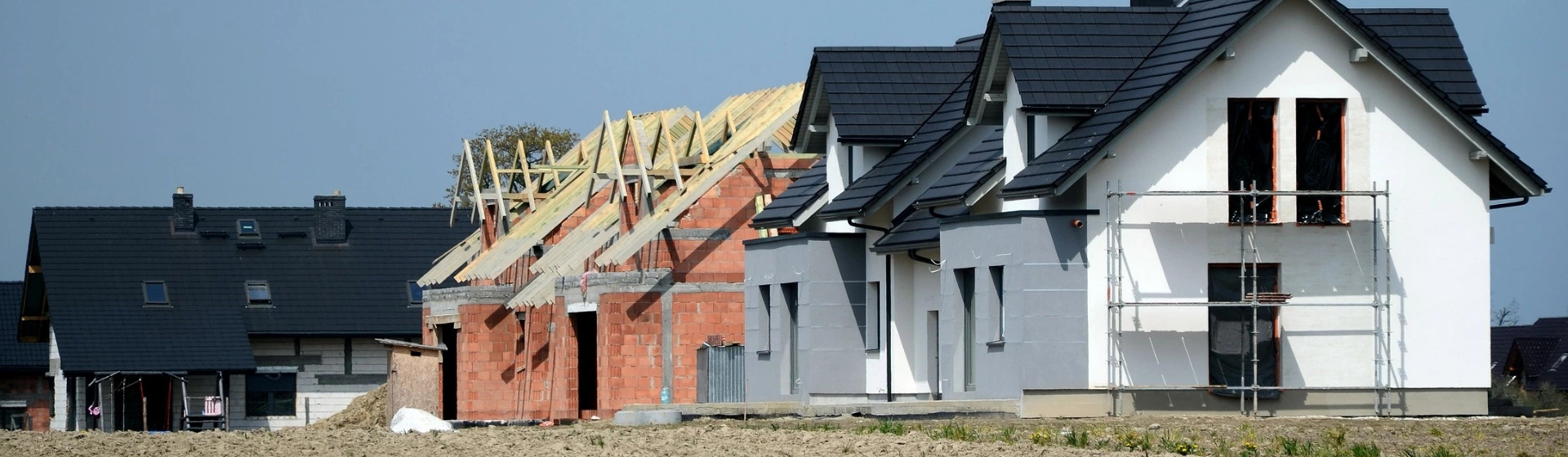 osiedle domów w trakcie budowy
